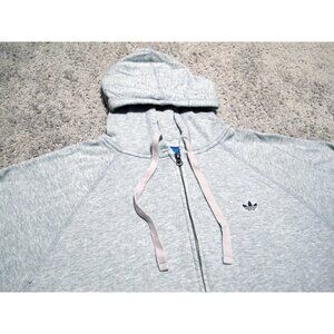 VTG 2000's Adidas Originals grey full zip-up thin lightweight hoody men's sz L